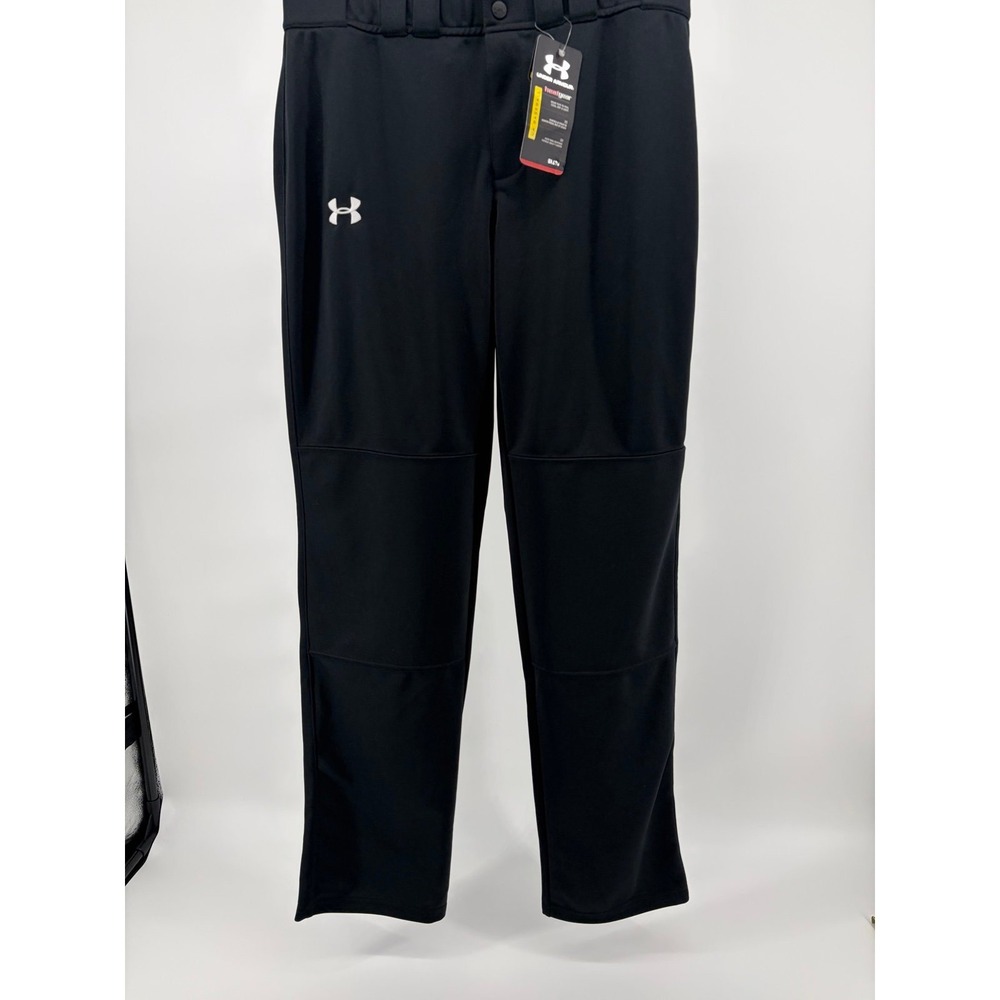 Under Armour Mens Baseball Pants Medium Heat Gear Relaxed Fit‎ Black